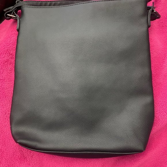 Paw Print Black Leather Like Purse - Picture 2 of 3